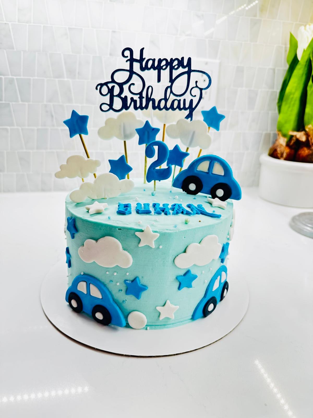 Car theme - Vanilla cake