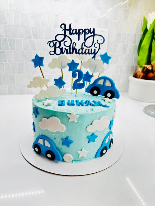 Car theme - Vanilla cake