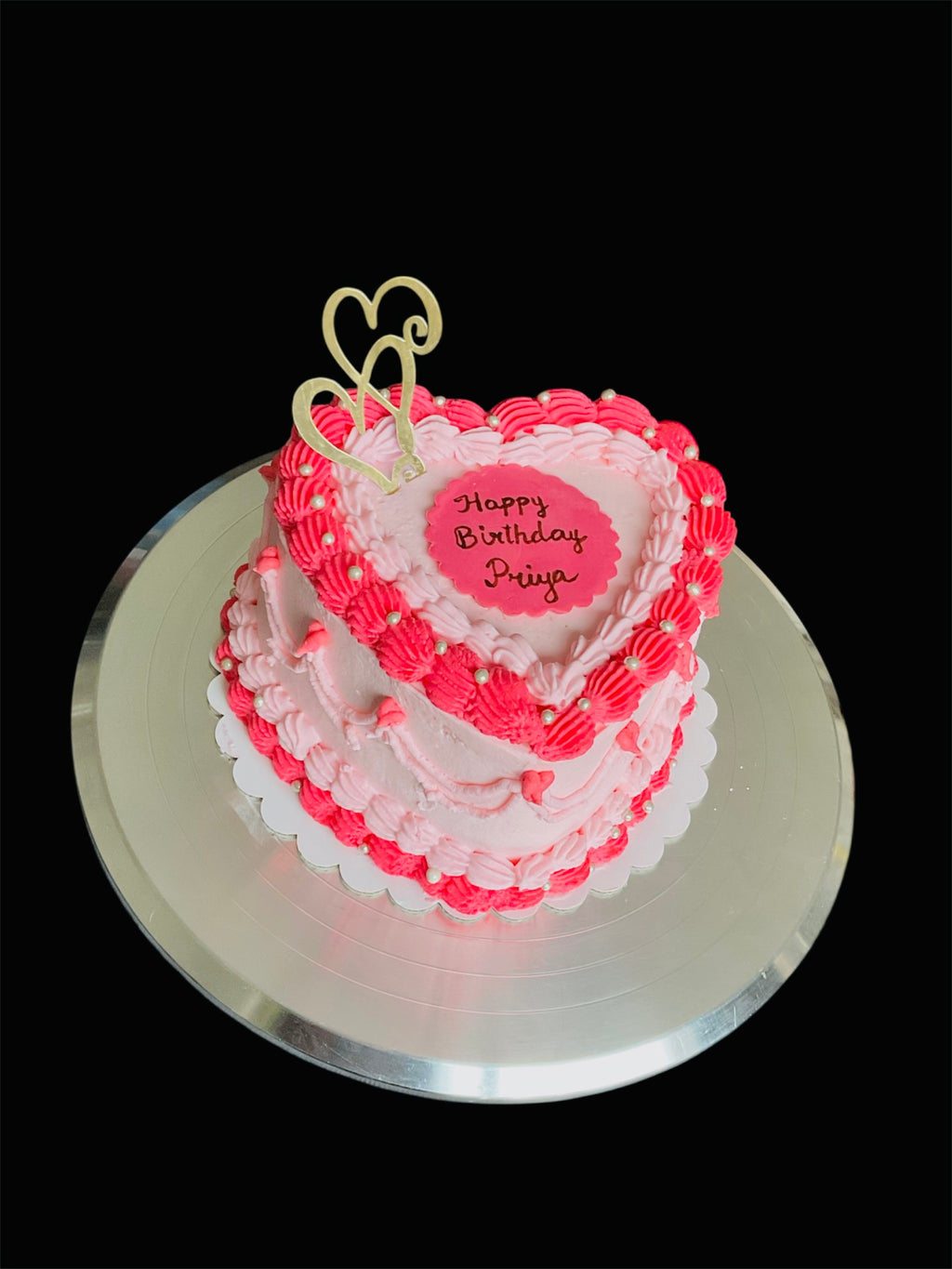 Butterscotch Flavoured Heat shape cake