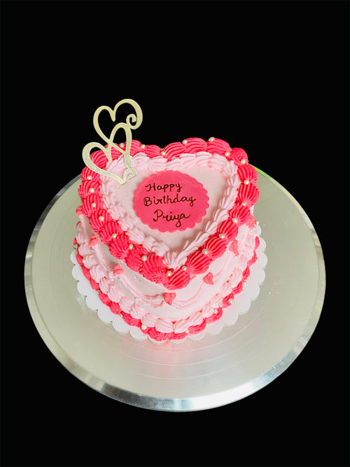 Butterscotch Flavoured Heat shape cake