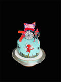Spider man theme cake